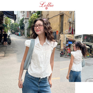 LOLLIE STUDIO - Set áo thô đũi dệt hoạ tiết kèm áo 2 dây AMELIA TOP - TKA408 sơ mi thiết kế cao cấp năng động trẻ trung
