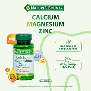 Viên Uống Bổ Sung Canxi Magnesium Zinc With Vitamin D3 Bổ Xương Khớp NATURE'S BOUNTY (100 viên)