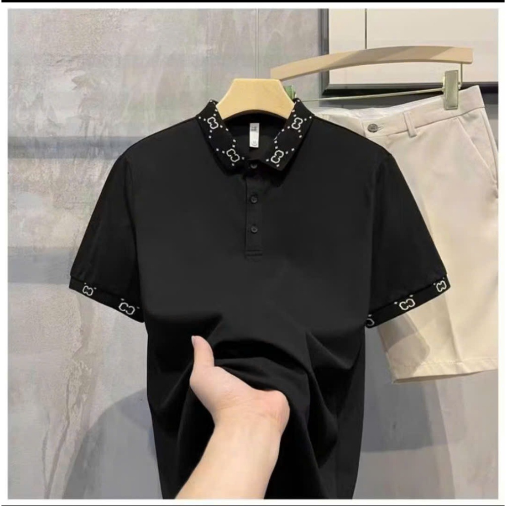Áo polo nam ngắn tay vải cotton co giãn 4 chiều 3 màu sang trọng