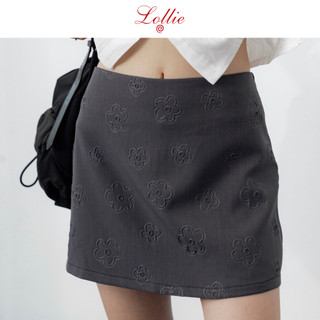 LOLLIE STUDIO - Chân váy twisi hoa nổi Bloom Skirt TKC46 chân váy dáng ngắn chữ A đi học thiết kế cao cấp dễ phối đồ