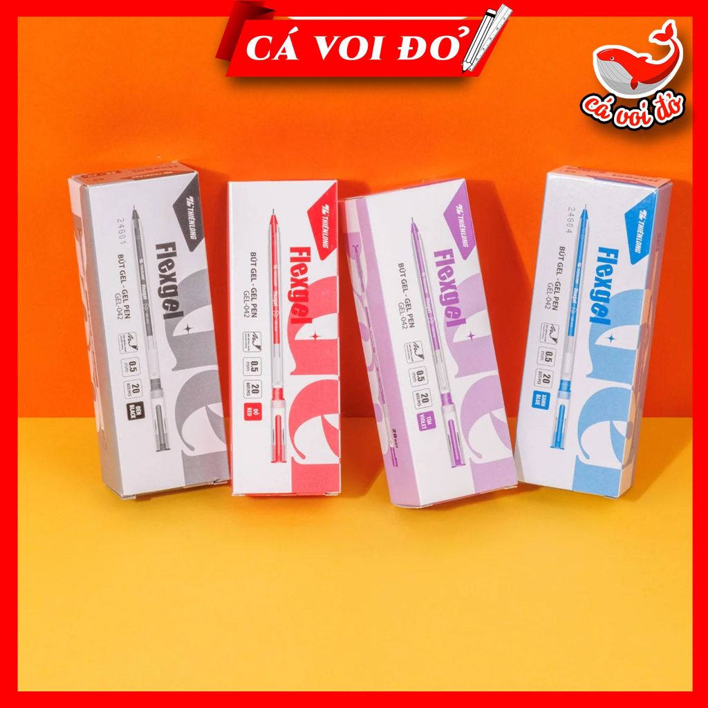 Combo 10 bút gel GP-042 Thiên Long màu tím/xanh/đen