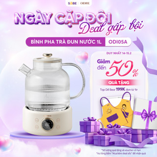 Bình Pha Trà Đun Nước 1L OIDIRE Ấm Pha Trà Giữ Nhiệt Tự Động Chưng Yến, Trà Hoa Quả, Trà Gừng-ODI05A