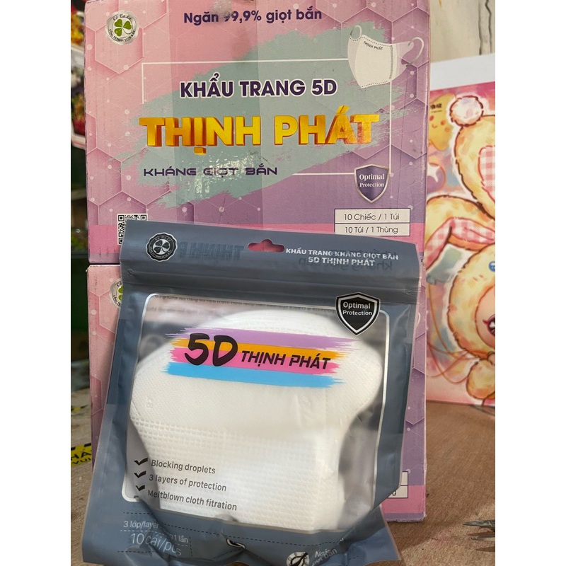 Khẩu Trang 5D THỊNH PHÁT 5D MASK 100c