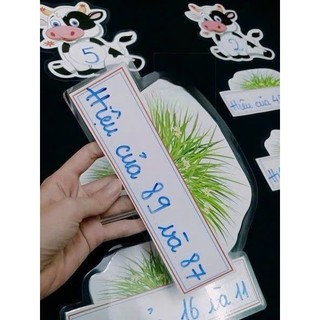2 Bò Con & 6 Bó Cỏ (Đồ Dùng Dạy Học MIKI)