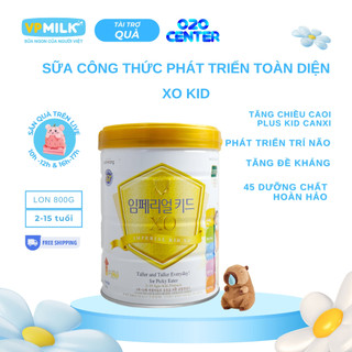   Lon 800g  Sữa bột XO KID phát triển chiều cao vượt trội cho trẻ từ 2-15 tuổi 