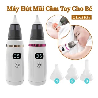 Máy Hút Mũi Cầm Tay Cao Cấp, Màn Hình LCD, An Toàn Không Đau, 5 Chế Độ, Tặng 3 Đầu Hút Và Kẹp Gắp
