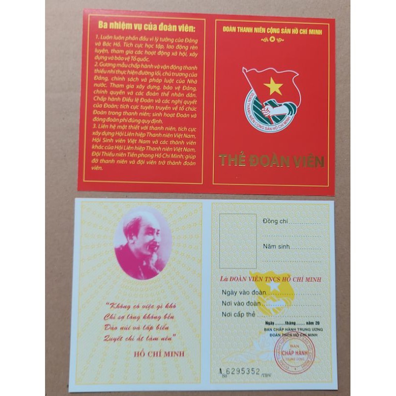 Combo 10c THẺ ĐOÀN VIÊN| ĐOÀN ĐỘI