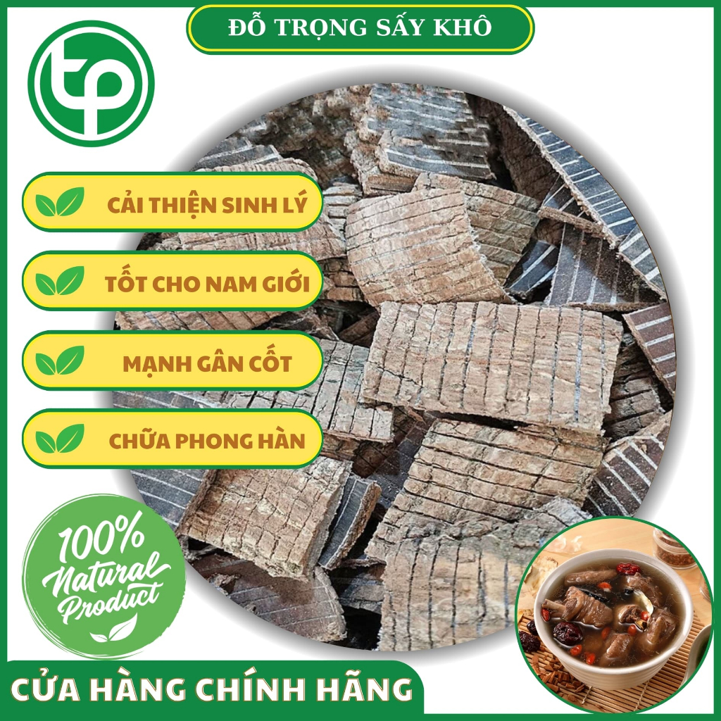 [Hàng mới về] Đỗ trọng sấy khô túi lớn loại 1kg - Tấn Phát