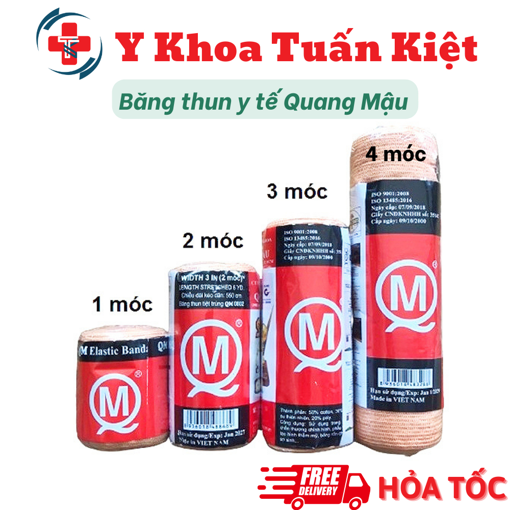✅ Băng thun y tế Quang Mậu (1 móc, 2 móc, 3 móc, 4 móc)