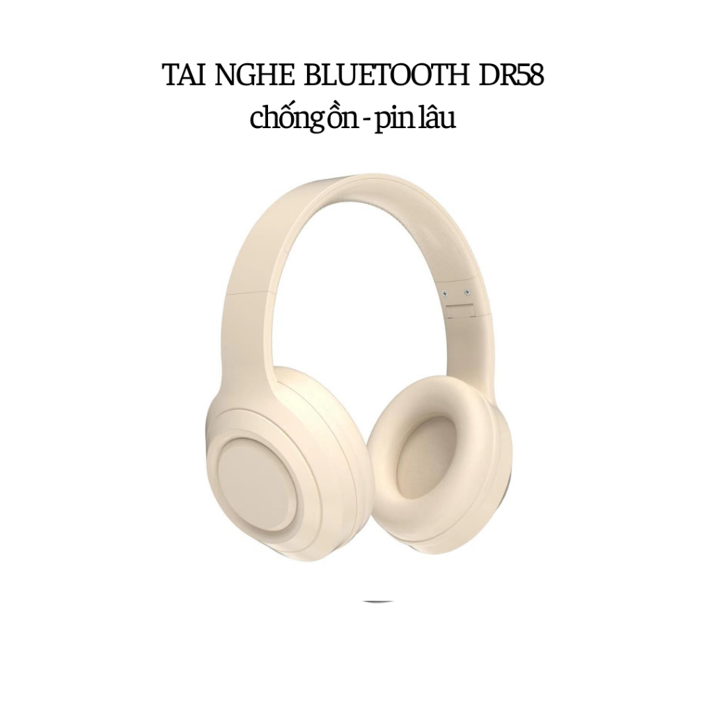 Tai nghe Bluetooth DR58 Tai nghe chụp tai chống ồn có mic bluetooth 5.1
