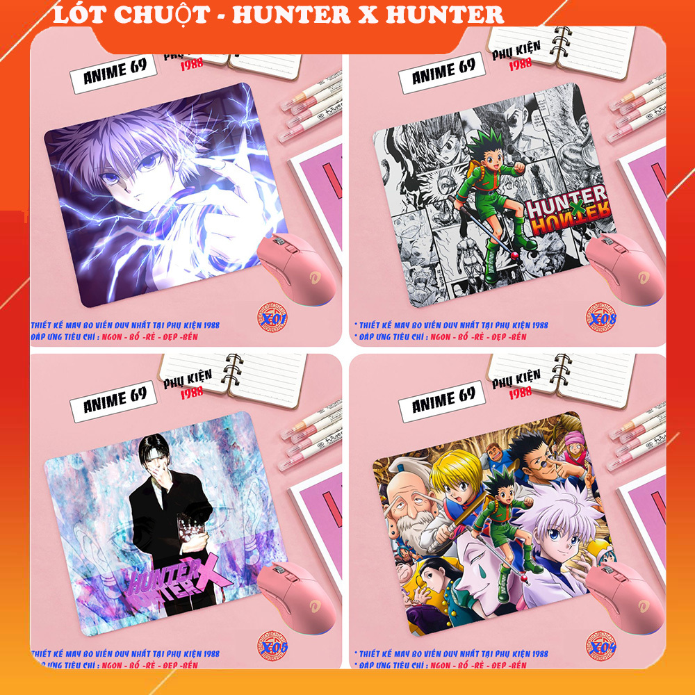 Lót chuột - Hunter x Hunter - khổ 26x21x3 bo viền