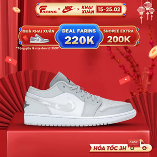 Giày Air Jordan 1 Low White Camo Chính Hãng Cho Nam Nữ, Jordan 1 Low Real Fullbox Farins Store