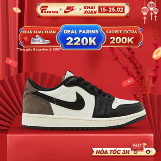 Giày Jordan 1 Low Mocha Chính Hãng Bao Check Test Cho Nam Nữ, Jordan 1 Cổ Thấp