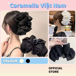 Kẹp Tóc Cỡ Lớn Caramella Kẹp Tóc Nơ Bong Bóng Kẹp Tóc Lông Vũ Lưới Nơ Phong Cách Hàn Quốc H065