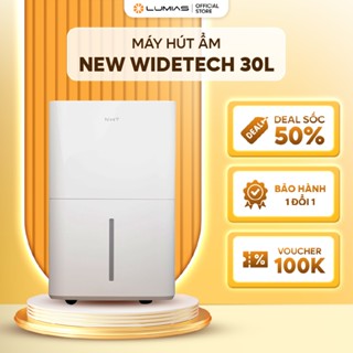 Máy hút ẩm thông minh New Widetech 30L - Công suất hút ẩm cực mạnh 30 lít/ngày - Chế độ sấy quần áo