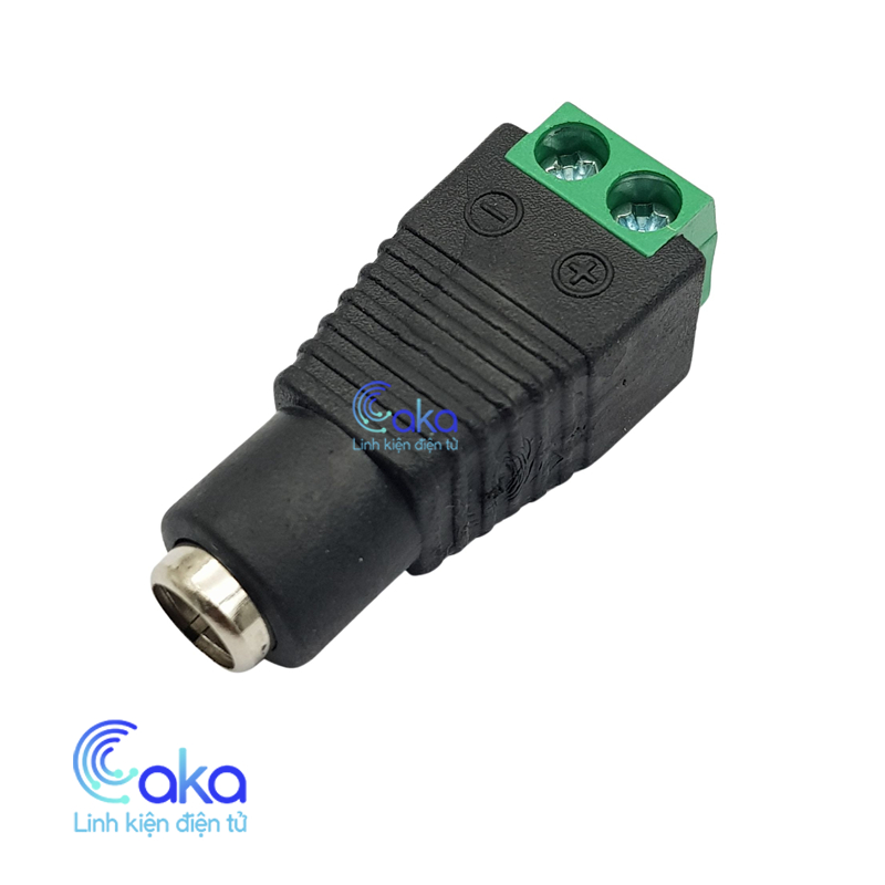 Jack DC nối nguồn Cái 5.5x2.1mm có đầu vặn vít domino