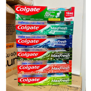 Kem đánh răng Colgate MaxFresh trà xanh 225g tặng bàn chải