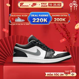 Giày Air Jordan 1 Low Smoke Grey V3 Chính Hãng Cho Nam Nữ, Jordan 553558-040 Real