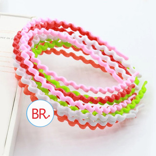 Set 5 Bờm tóc cho nam nữ phong cách cá tính màu đen gợn sóng lò xo - 00040