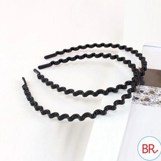 Set 5 Bờm tóc cho nam nữ phong cách cá tính màu đen gợn sóng lò xo - 00040