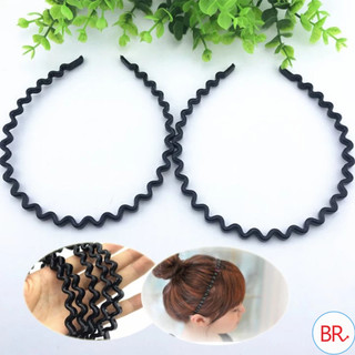 Set 5 Bờm tóc cho nam nữ phong cách cá tính màu đen gợn sóng lò xo - 00040