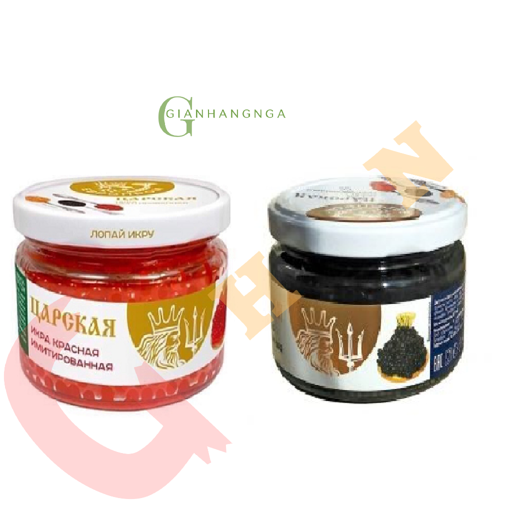 Trứng cá ĐỎ VÀ ĐEN của Nga 220gam