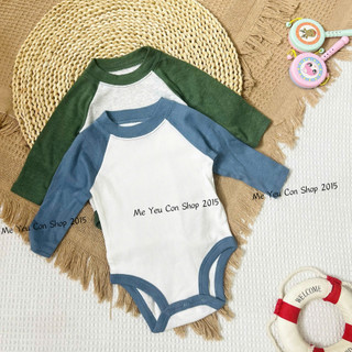 [12-24m] Body Chip TAY DÀI Cotton Mềm Mịn, Co Giãn, Thấm Hút Tốt Cho Bé 10-13kg - Hàng Xuất Dư