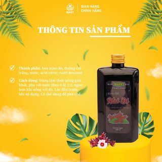 Nước Cốt Atisô Đỏ HANY Đặc Sản Đà Lạt 300ml