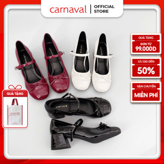 Giày Búp Bê Nữ Cao Gót 4cm Thời Trang Carnaval - Kiểu Dáng Lolita, Phong Cách Tiểu Thư - VS107