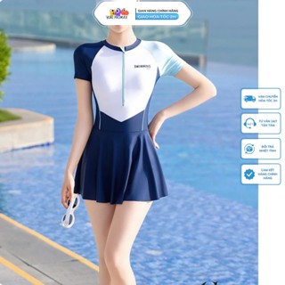 Váy bơi size từ 40 đến 85 kg Đầm bơi kín đáo chống nắng Đồ bơi nữ Áo tắm đi biển YouYou - Yuripromax