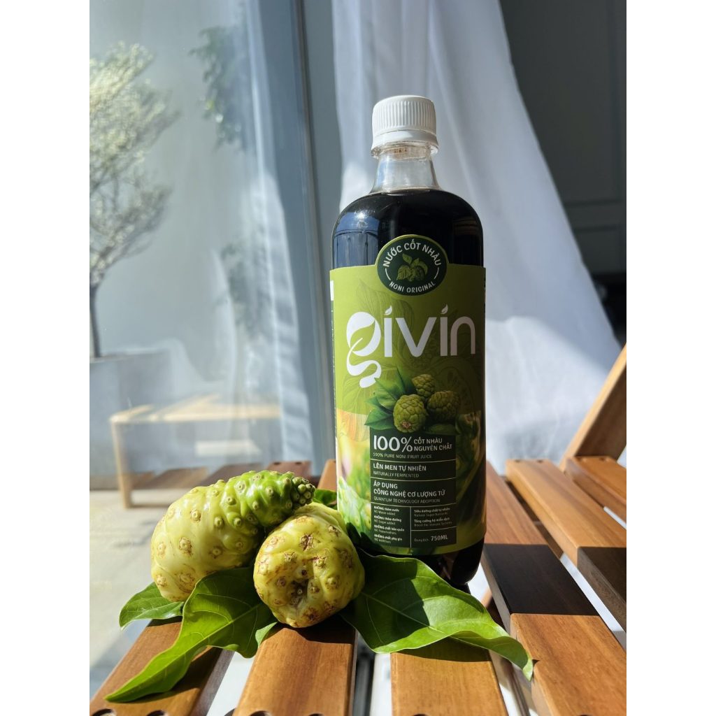 GIVIN, NƯỚC CỐT NHÀU 750ML – GIVIN, NONI FRUIT JUICE 750ML