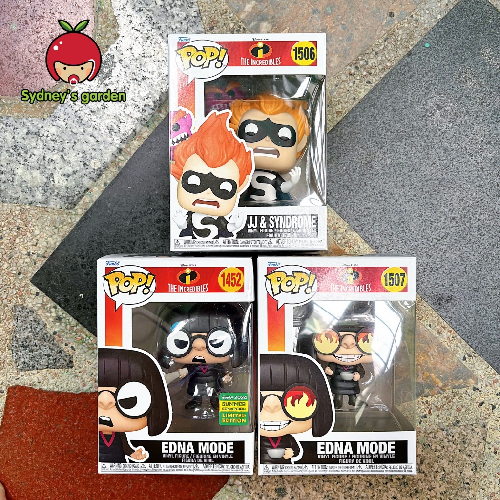 Mô hình Funko Pop ANIMATION / DISNEY - EDNA & SYNDROME W/ JACK-JACK (THE INCREDIBLES)