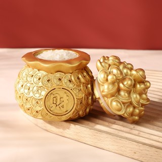 【Hwang Hũ Đựng Muối Gạo Tài Lộc Đầu Năm Mới 2025 - Túi Thần Tài May Mắn Trang Trí Ban Thờ, Bàn Làm Việc Tết 2025