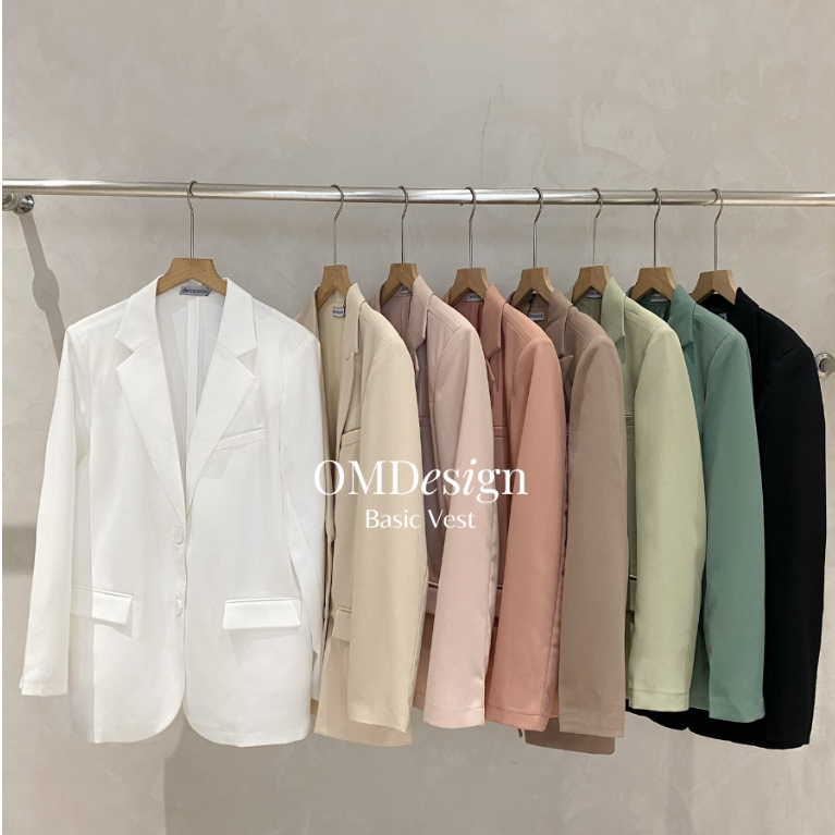 Áo vest basic form vừa có đệm vai (+15% phí sàn) - By OM Design