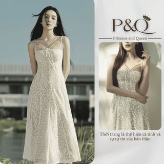  Đầm váy xòe chân váy maxi cổ thuyền vải ren hai lớp có bigsize váy trắng dáng dài đi biển dự tiệc | vd34 
