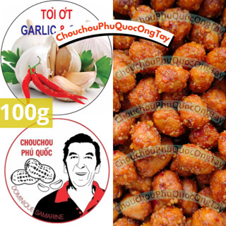 (HỎA TỐC) (Hũ 100g) 🌶️ Đậu phộng tỏi ớt CHOUCHOU PHÚ QUỐC ÔNG TÂY - Đặc sản Phú Quốc