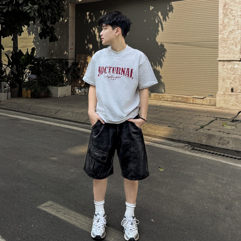 Áo Thun In Form Boxy NOCTURNAL Retro Boxy Tee Cotton 100% Nam Nữ Unisex Localbrand | BigBuy360 - bigbuy360.vn