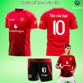 (Vải thun mè) Áo bóng đá CLB Mu đỏ sân nhà 2024/2025, áo bóng đá in tên số theo yêu cầu ĐHL SPORT