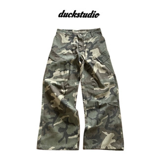 QUẦN CARGO PANTS FORM RỘNG NAM NỮ HOẠ TIẾT CAMO ỐNG RỘNG PHONG CÁCH ĐƯỜNG PHỐ
