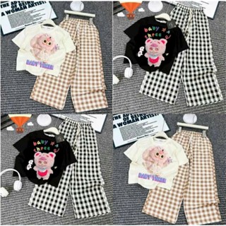 Bộ quần áo trẻ em, áo cộc quần dài dành cho bé gái từ (14-40kg) mẫu BABY-NGÔI SAO thiết kế mới ( V )