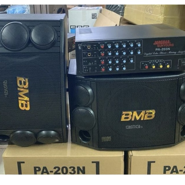 Bộ karaoke gồm amply 12 sò AC sò lớn và đôi loa 850 bass 25 từ kép 4 tép