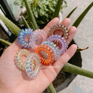 Dây cột tóc lò xo mini nhũ