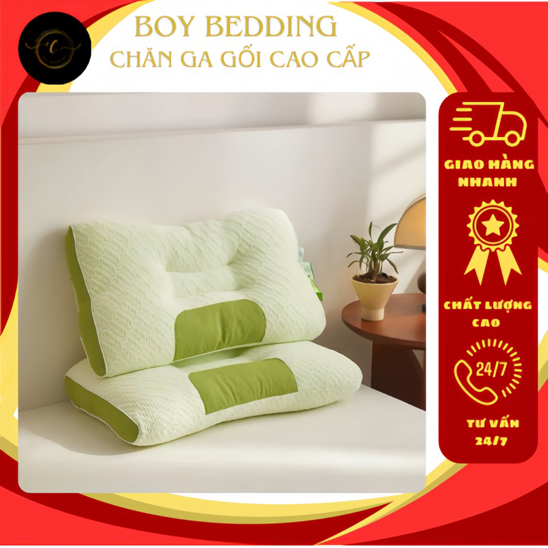 [Hàng Nhập] Gối Mát Xa,Gối Công Thái Học Bảo Vệ Đốt Sống Cổ,Giảm Đau Nhức Vùng Cổ-Vai-Gáy(1 Chiếc)