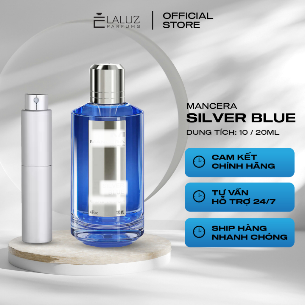 [LALUZ] Nước hoa nam Silver Blue hương thơm tươi mới, thanh lịch 10ml
