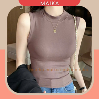 Áo thun cổ cao sát nách trơn, áo cổ cao ba lỗ ôm body mặc hè, phong cách cá tính trẻ trung A08- MAIKA CLOTHING