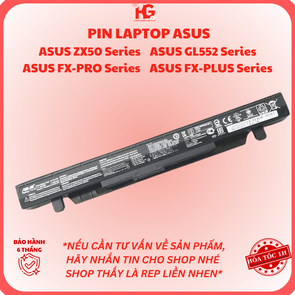 Pin Laptop ASUS ROG GL552 GL552VL GL552V GL552JX GL552J GL552VW X50J ZX50