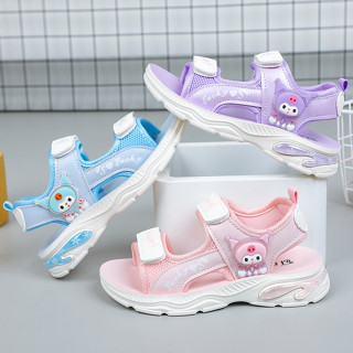 Sandal KUROMI bé gái Mẫu Mới Xăng đan học sinh đi học hình Kuromi Dép quai hậu bé gái da mềm đế êm Hot Trend SD164