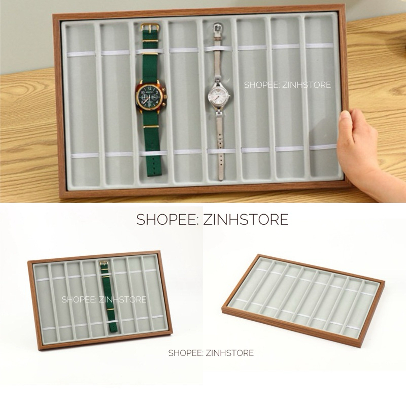 Khay đựng đồng hồ gỗ đẹp Zinhstore