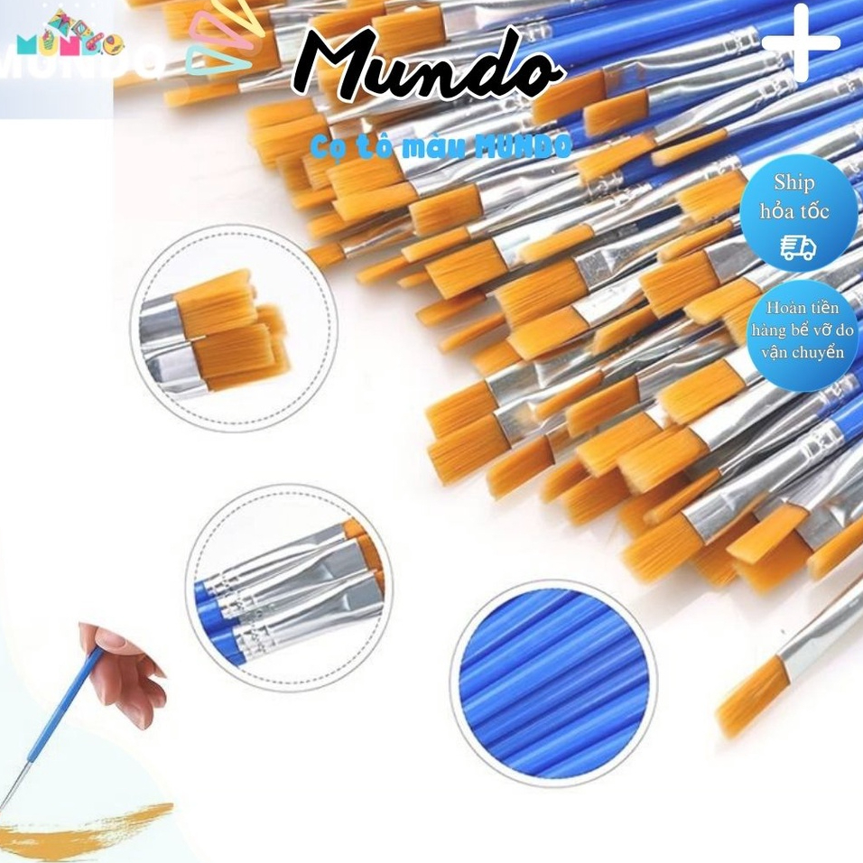 Cọ tô màu đầu nhọn, đầu dẹp tô tượng