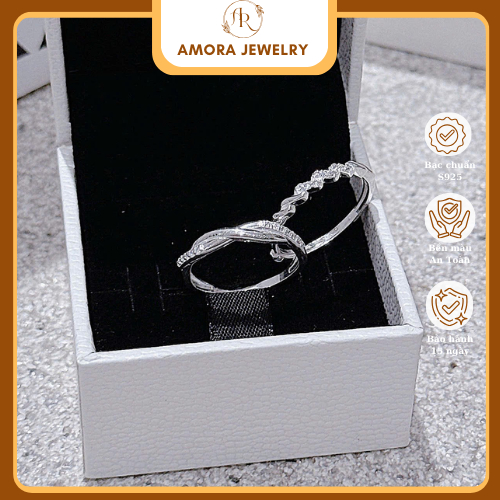 Nhẫn couple Amora Jewelry với chất liệu bạc ý cao cấp s925